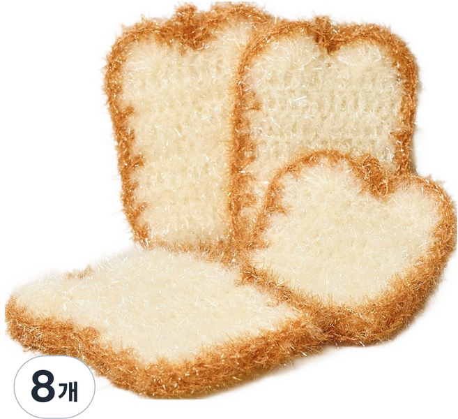 모던하우스 데일리 식빵 수세미, 8개, 1개입