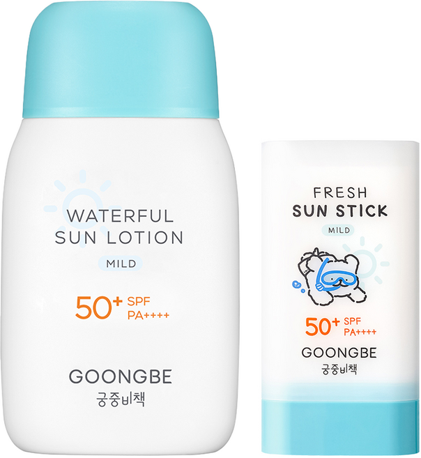 궁중비책 워터풀 유아 선로션 마일드 SPF50+ PA++++ 80g 1p + 선스틱 마일드 23g 1p, 1세트