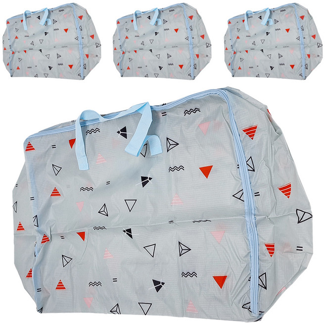 牛津布收納袋, 藍三角, 4個