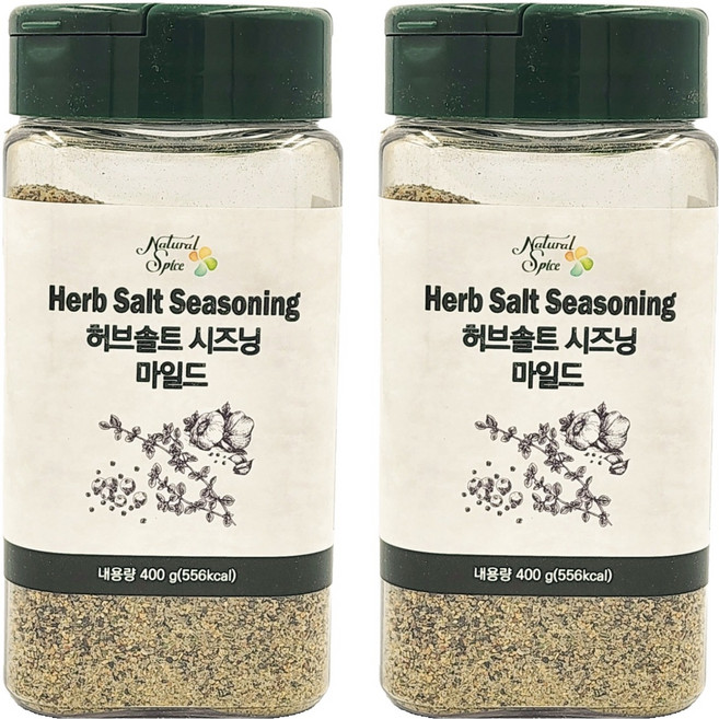 내츄럴스파이스 허브솔트시즈닝 마일드, 400g, 2개