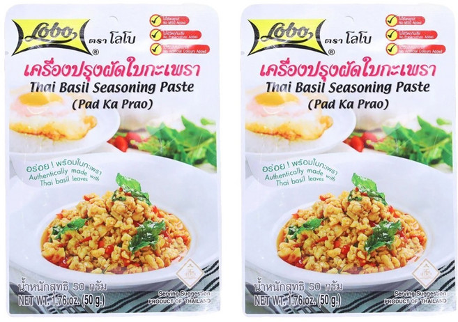 Lobo 打拋醬 泰式蘿勒醬, 50g, 2包