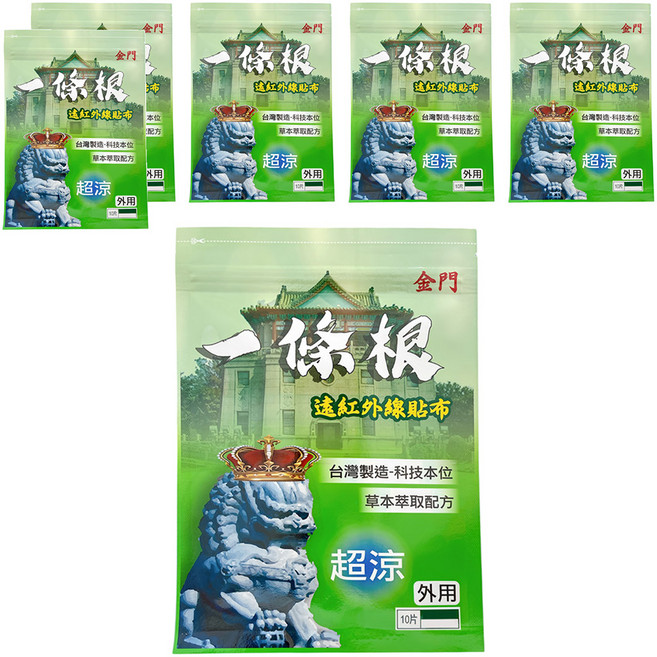 金牌金門一條根 超涼貼片, 10片, 6包