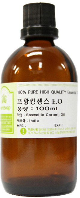 허브솝 프랑킨센스 원액 100% 아로마 에센셜오일 100ml, 1개