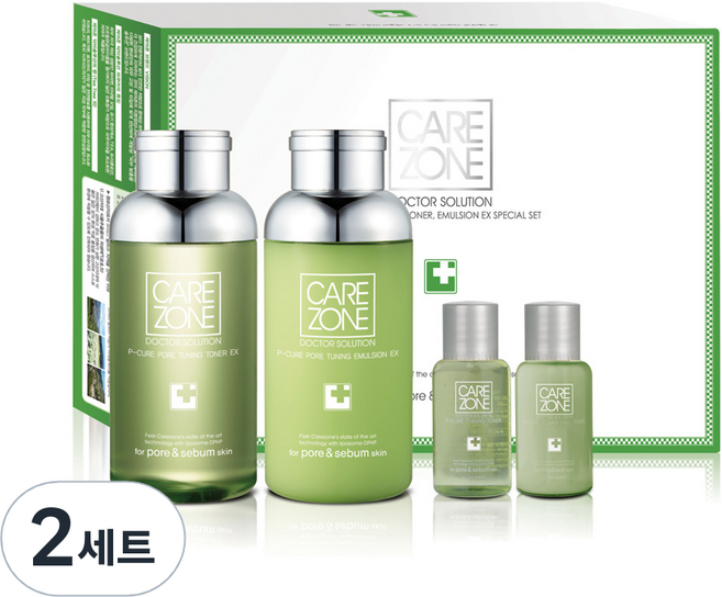 케어존 피큐어 포어 튜닝 토너 에멀전 이엑스 2종 기획세트, 2세트