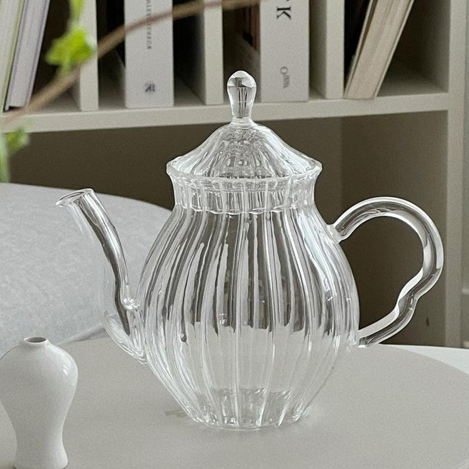 니코트 플리츠 내열유리 티팟, 1개