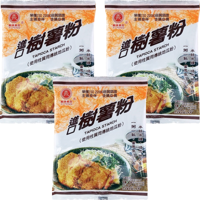 義峰食品 樹薯粉, 200g, 3包