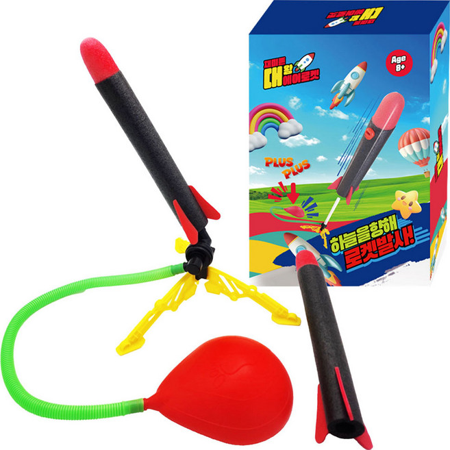 재미존 대왕 에어로켓 완구, 혼합색상, 1개