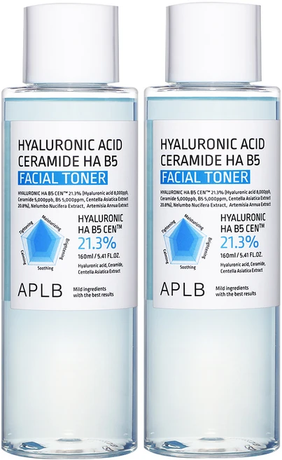 APLB 히알루론산 세라마이드 HA B5 페이셜 토너, 2개, 160ml - 쿠팡