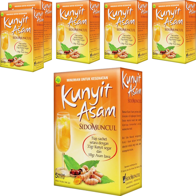 SIDOMUNCUL KUNYIT ASAM 薑黃酸子粉包, 25g, 5包, 6盒