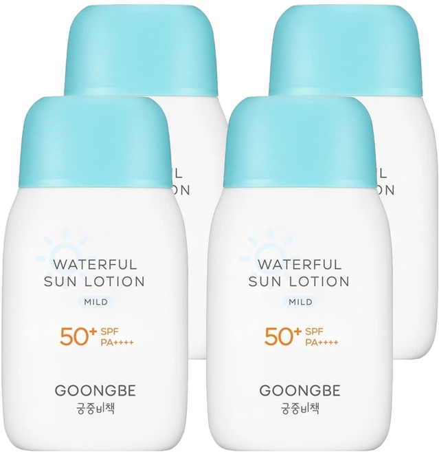 궁중비책 워터풀 유아 선로션 마일드 SPF50+ PA++++, 80g, 4개 - 쿠팡