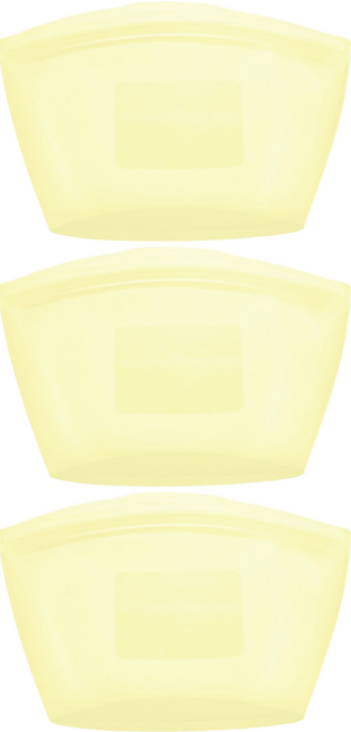 실리팟 프리미엄 실리콘 지퍼백 레몬 S 500ml, 3개, 단품