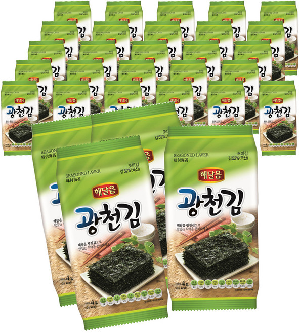 해달음 광천 도시락김, 4g, 32개