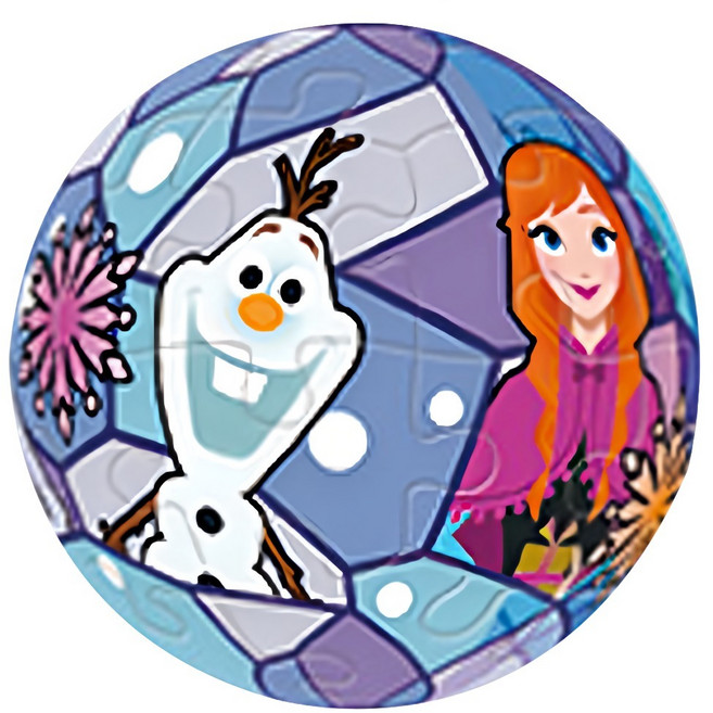 HUNDRED PICTURES 百耘圖 Frozen冰雪奇緣 立體球型拼圖鑰匙圈 HPD0124208 30g, 透明款, 24片, 1組