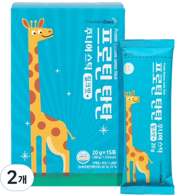 트리밀데이즈 프로틴 탄탄 주니어 스틱, 300g, 2개 - 쿠팡