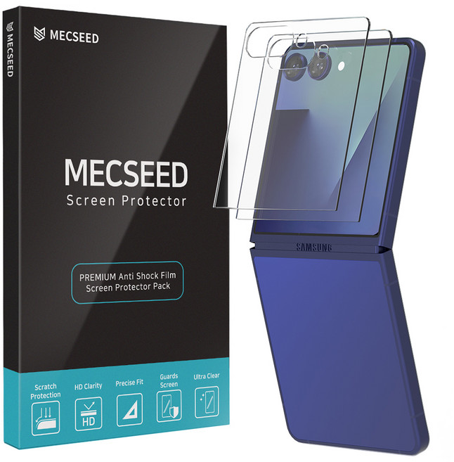 MECSEED 3CX 외부액정 강화유리 휴대폰 액정보호필름 2p 세트, 1세트