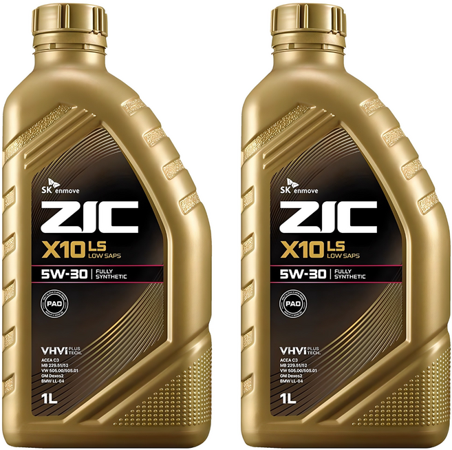 지크 X10 LS 가솔린 엔진오일, 2개, 5w30, 1L