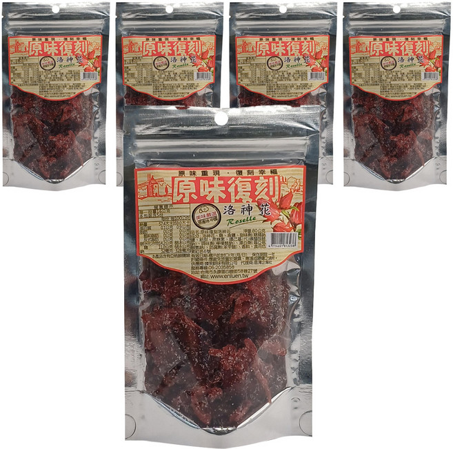 原味復刻洛神花, 80g, 5包