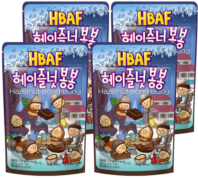 바프 헤이즐넛 봉봉, 170g, 4개