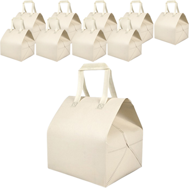 천운패키지 보냉백 5호 케익박스 1호, 아이보리, 10개