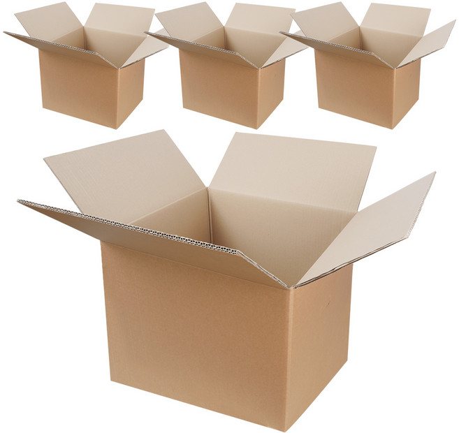 코멧 우체국 규격 종이 택배박스, 브라운, 4개