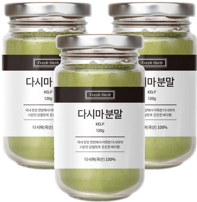 신선약초 다시마 분말, 120g, 3개