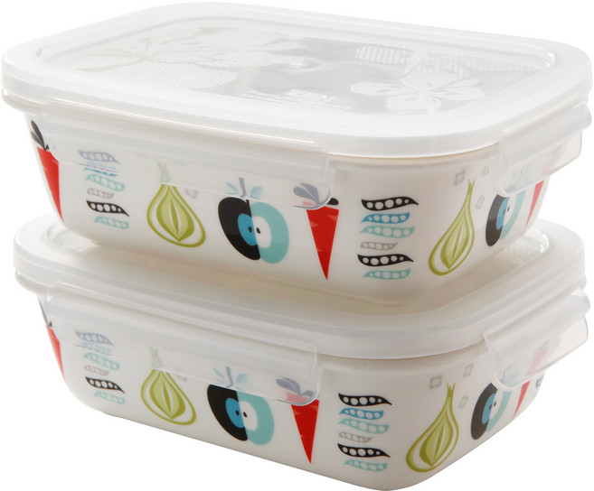 韓國 ZEN 午餐 ISAK 長方形密封容器 600ml 2入組, 1套, 單品