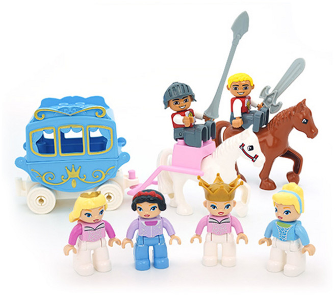 파이토이즈 듀플로 호환 피규어 레고호환블록 세트 공주놀이, 혼합색상, 1세트