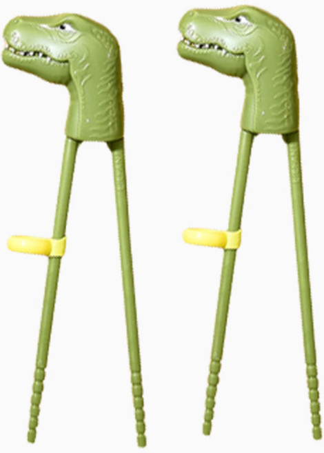 내셔널지오그래픽키즈 모션크런치 릴팡 2단계 티렉스 아동교정젓가락, 혼합색상, 2개