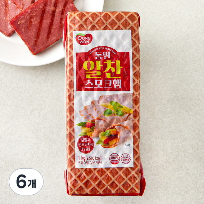 동원 알찬 스모크햄, 1kg, 6개