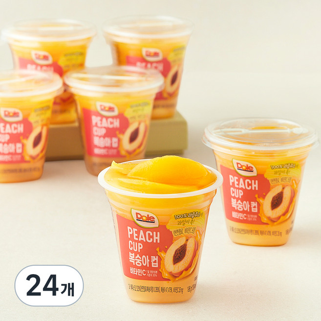 돌 후룻컵 복숭아컵, 198g, 1개입, 24개