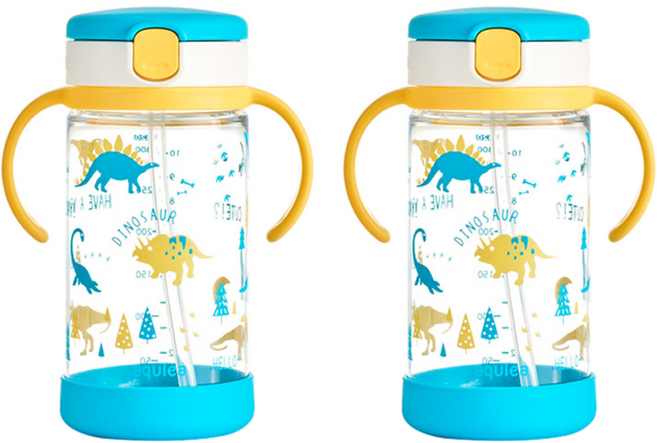 릿첼 AQ 빨대컵, 320ml, 2개, 아쿠아블루