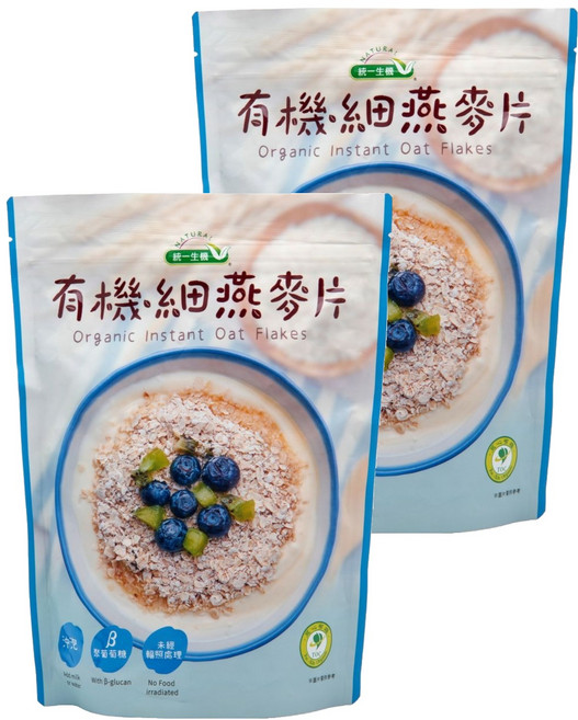 統一生機 有機細燕麥片, 400g, 2包