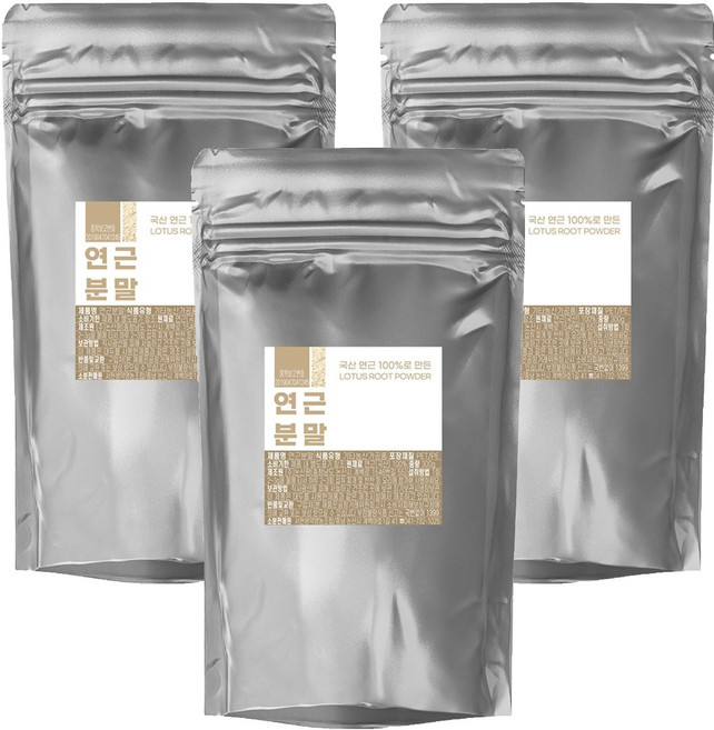Jayeonhanjae 韓國產袋裝蓮藕粉, 300g, 3個
