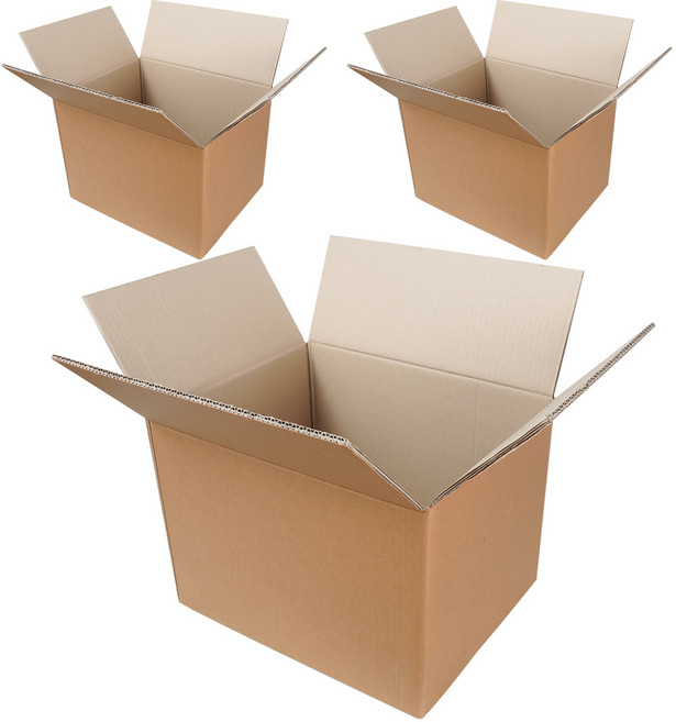 코멧 우체국 규격 종이 택배박스, 브라운, 3개
