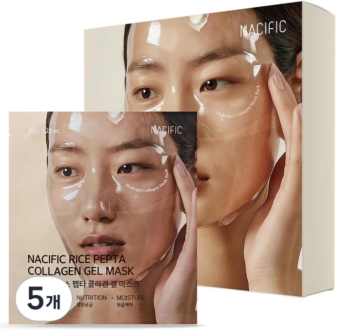 네시픽 라이스 펩타 콜라겐 겔 마스크, 4개입, 5개 - 쿠팡