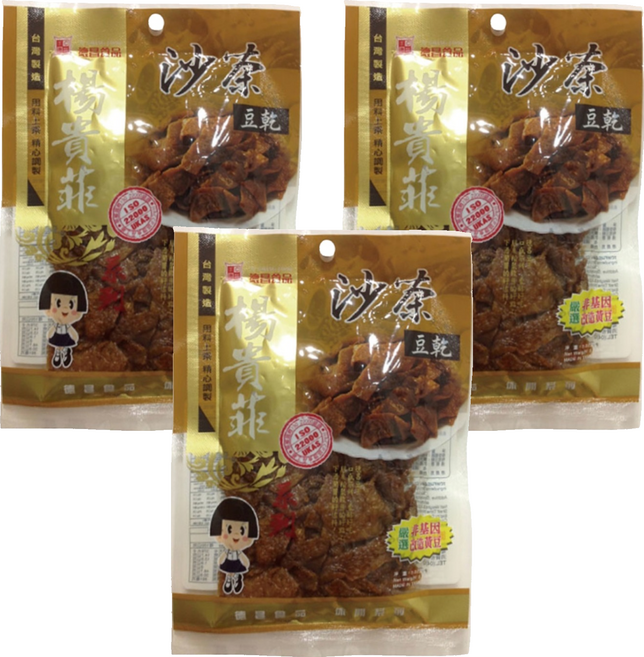 德昌 非基改豆乾 沙茶, 100g, 3包