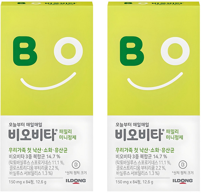 비오비타 패밀리 미니정제 유산균, 84정, 2개