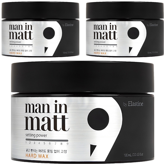 엘라스틴 맨인매트 하드 헤어왁스, 80g, 3개