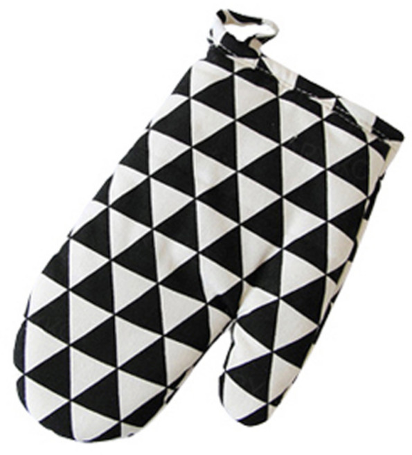 아리코 주방 모던스타일 오븐장갑, 블랙 트라이앵글, 1개