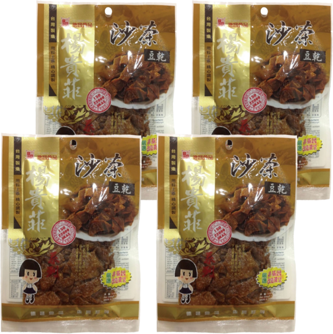 德昌 非基改豆乾 沙茶, 100g, 4包