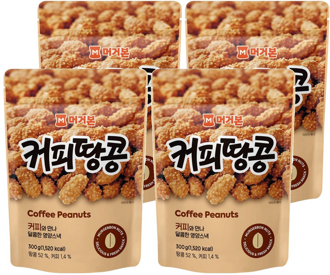 머거본 커피땅콩, 4개, 300g
