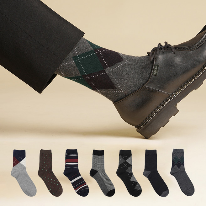 삭피엔스 남성용 7days 프리미엄 양말 선물세트