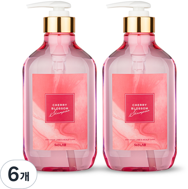 563랩 퍼퓸 샴푸 체리블라썸, 500ml, 6개