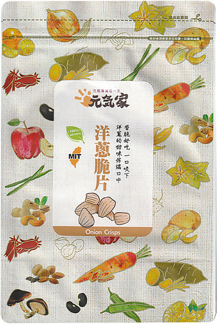 元氣家 洋蔥脆片, 100g, 1包