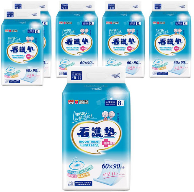 康乃馨 成人看護墊 護理專用, 60 x 90cm, 8片, 6包