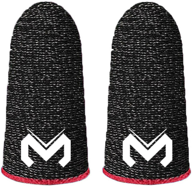 스페이스쉴드 휴대폰 게이밍 터치 골무 M, 블랙, 2개