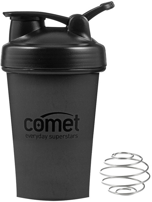 코멧 스포츠 컴팩트 쉐이커 보틀, 블랙, 600ml, 1개