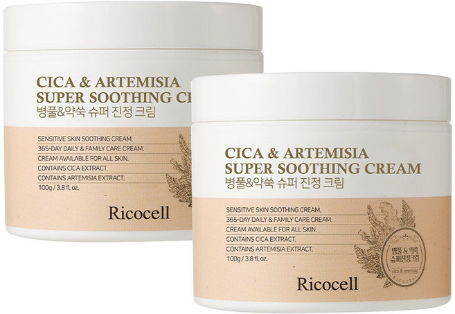 리코셀 병풀 약쑥 슈퍼 진정 크림, 100g, 2개