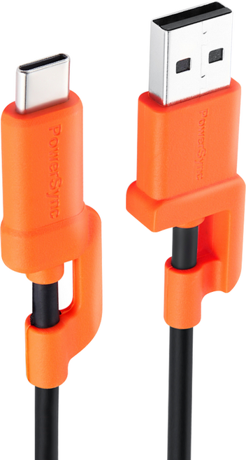 PowerSync 群加 3A快充傳輸線USB-Type-C C2A-CB020, 2m, 橘, 1條