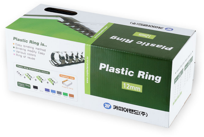 카피어랜드 플라스틱링 100개입, 12mm, 흰색, 1개